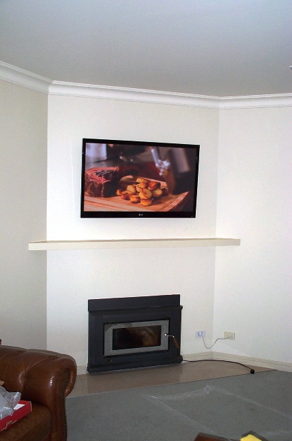 TV Above Fireplace